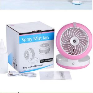 Mist Mini Portable USB Fan , Mini USB Rechargeable Fan Beauty Skin Strong Wind