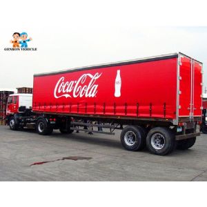 Quality 13T Axle 60T Cargo Box Conestoga CCC Curtain Side Trailers for sale