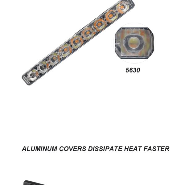 Aluminium Automobile Drl Car Headlight Led Tube Strip Two Color With ABS Lens