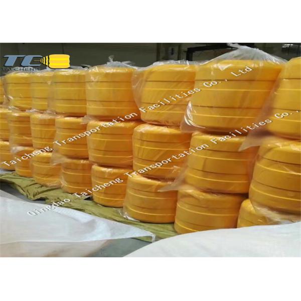 PVC Yellow Road Rolling Barrier With Galvanized Beam