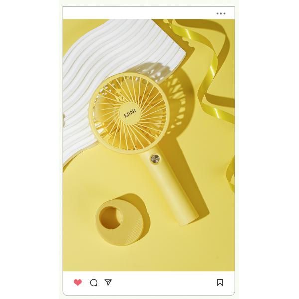 Mini Hand Fan USB Rechargeable NO App Control Black White Orange Green Blue or Yellow