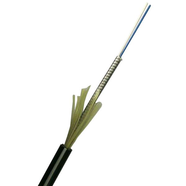 OM3 OM4 FTTA Outdoor Fiber Optic Cable Tactical Armored 2/4/6 Core PE/TPU Jacket