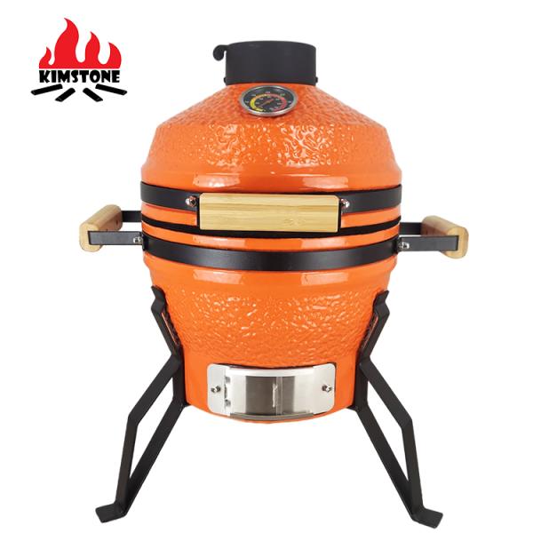 KIMSTONE Stalen Commercial Charcoal Bbq Kamado Smoker Ceramic Mini Outdoor Gourmet Bbq Grilerl Korean Bbq with Stand