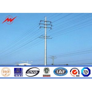 12m 500DAN ASTM A123 Galvanized Steel Pole , Commercial Light Poles