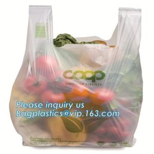 biodegradable die cut handle food packaging compostable plastic bag, Compostable