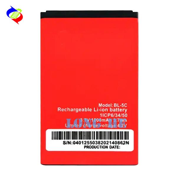 Buy BL-5C 1000mAh Battery with Dual IC Protection and Advanced Lithium Polymer Technology at wholesale prices
