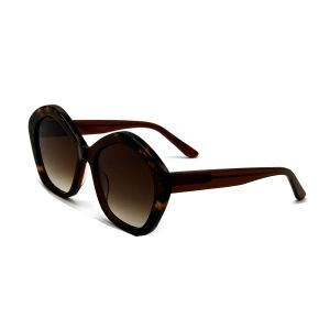 AS103 Round Womens UV Protected Acetate Frame Sunglasses with Lenses