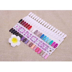 White 36 Colors Nail Art Tips Card Nail Display Board / False Nail Manicure
