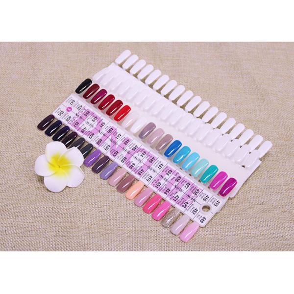 White 36 Colors Nail Art Tips Card Nail Display Board / False Nail Manicure