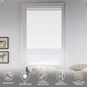 310GSM 3M Width Customizable Color Plain Blackout Roller Blind Fabric for Office