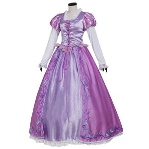 Women's Girl's Tangled Rapunzel Princess Dress Costume Cosplay For Party