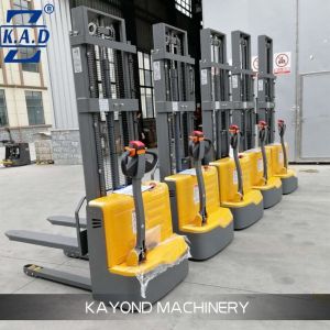 2 Ton 1.5m Mini Pedestrian Walk Behind All Electric Forklift Pallet Stacker