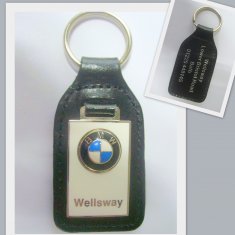 Competitive price Personalized Leather Keychains with key rings