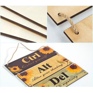 Sublimation Heat Transfer Blank Rectangular Wooden Signage Custom Shape Cut