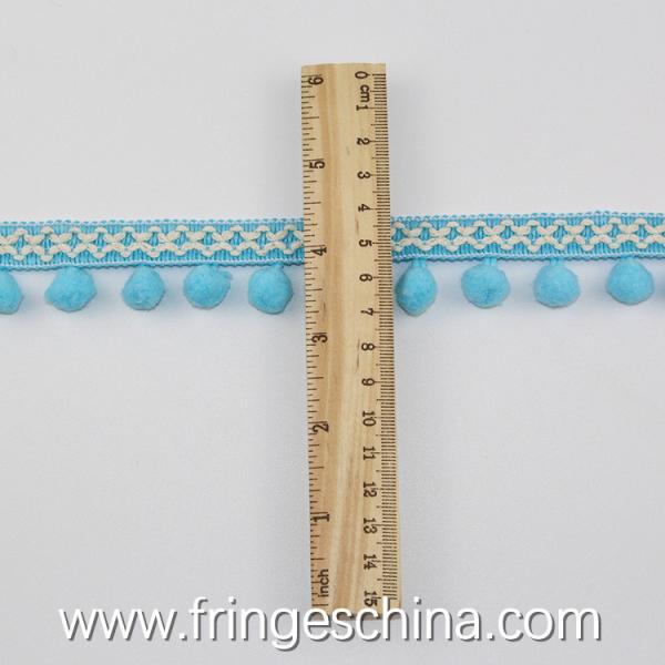 Machine producing OEM wholesale beautiful fabric drapery trimmings beaded pom pom fringes