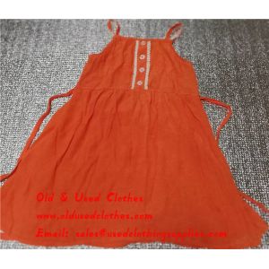 China Bundle Used Kids Clothes Second Hand Childrens Clothing Girls Orange Dress on sale