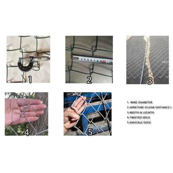 Galvanized Chain Link Fence Fabric Polyvinyl Chloride PVC To Keep Out Trespassers