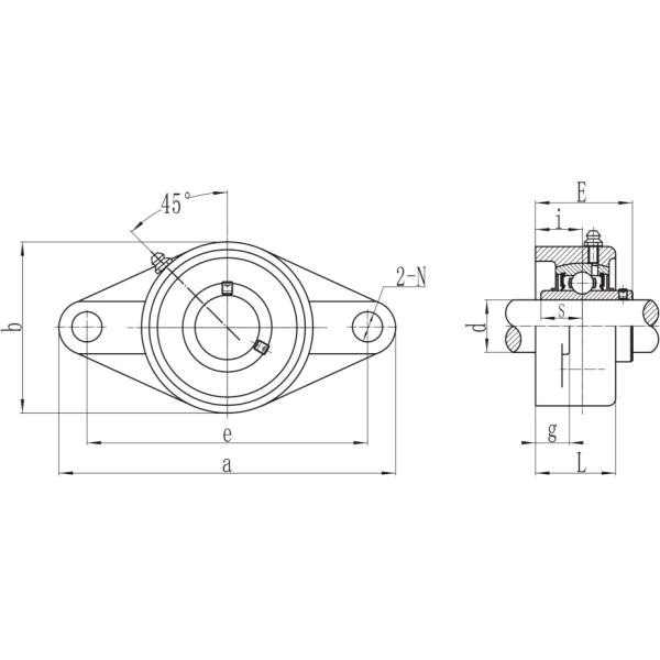 Flange Mount 2 Bolt Pillow Block Bearings Heavy Duty 440c Ball Bearing Unit SUCFL306
