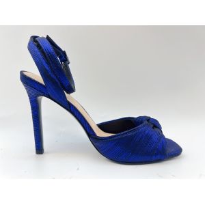 Woven Upper Ladies Soft Leather Sandals Elegant Purple Stiletto Open Toe Heel