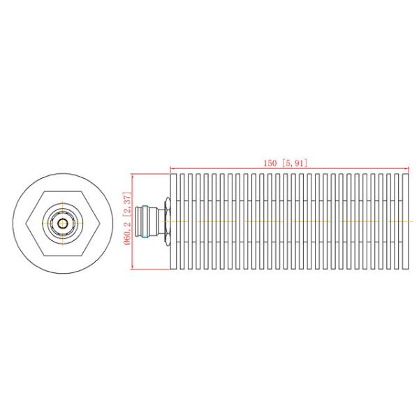 DC-6GHz 100W Dummy Load / Termination Load 4.3-10 Female