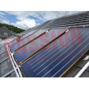 2.5 Sqm Ultrasonic Welding Flat Plate Solar Collector Blue Titanium Coating 2000