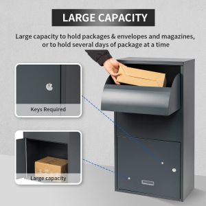 Anti-Theft Lock Wall Mounted Package Delivery Boxes for Modern Residential