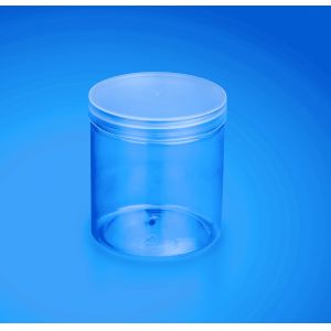 Durable Low Profile Plastic Jars , Single Wall Pet Plastic Jars 385Ml