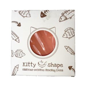 Kids Suction Feeding Bowl Silicone Cat Shaped Food Bowls Customized