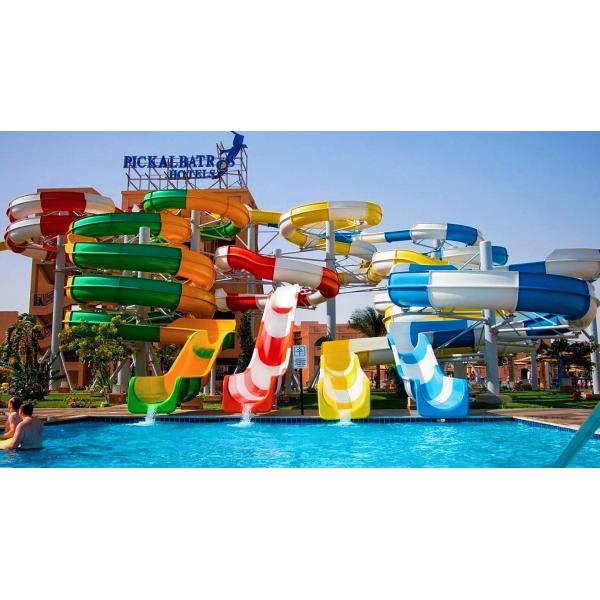 Outdoor Children Game Swimming Pool Water Fiberglass Tube Spiral Slide