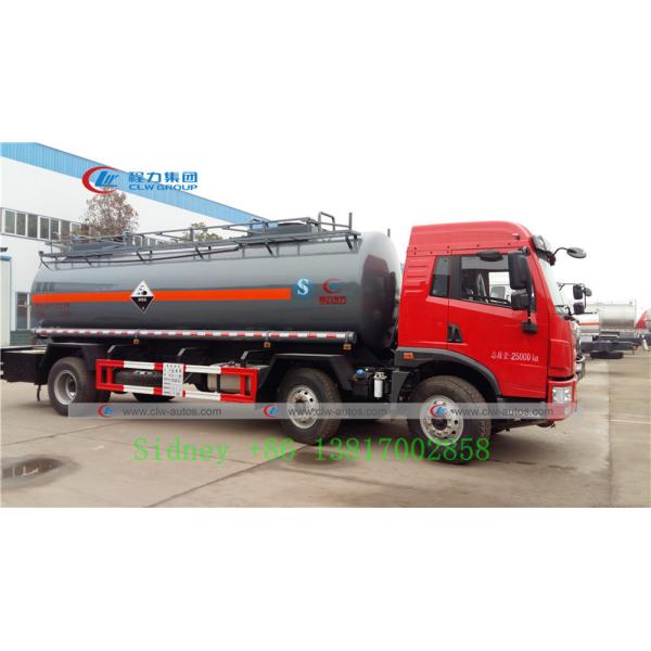 FAW 6X2 Chemical tanker delivery Truck For Hydrochloric Acid