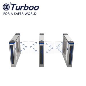 Public Transportation Stainless Steel Swing Barrier Gate , Vertical Tripod