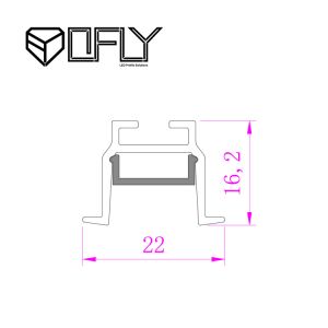 Opal Led Strip Recessed Channel Anti Glare Led Channel For Home Use 22mm