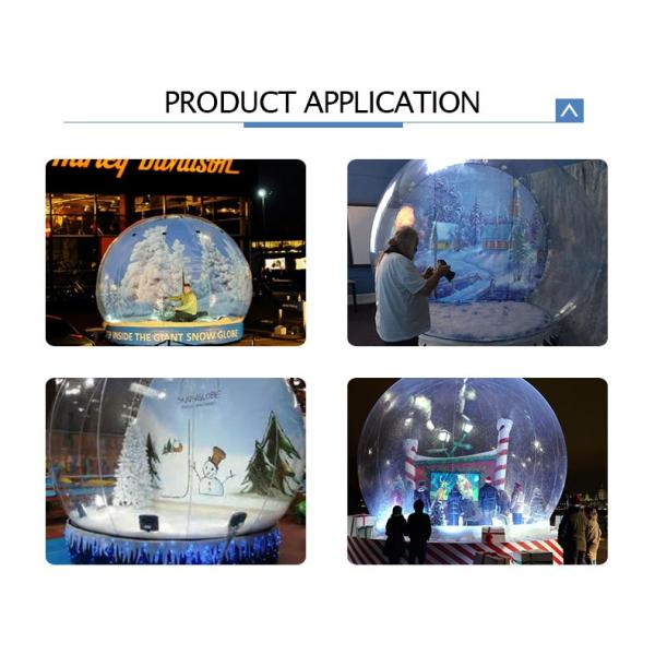 PVC Inflatable Snow Globes Snow Globe Bounce House Photo Booth For Christmas Decoration