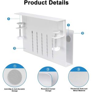 Desk Storage Made Easy No Drill Under Desk Cable Tray with Carbon Steel Material