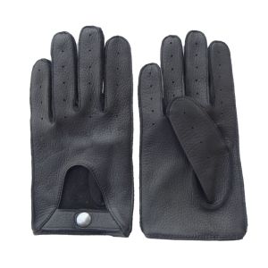 Wholesale high quality Deerskin Driving Machine Sewing Men leather gloves