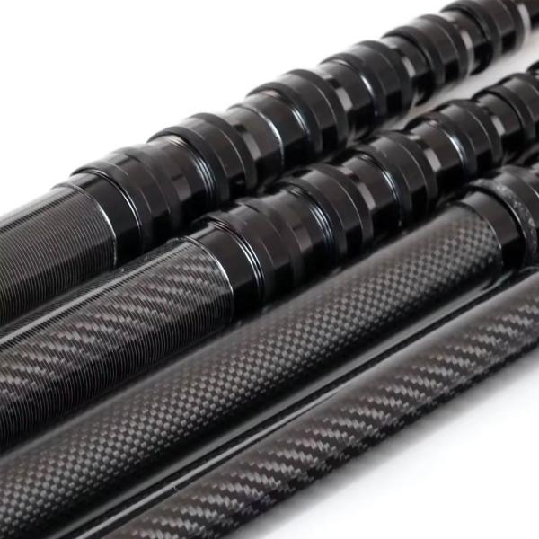 Extension Durable Multi-Sections 3K Carbon Fiber Telescopic Tube / Telescopic