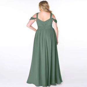 Luxury Popular A-Line Off-the-Shoulder Chiffon Long Evening Dress Floor-Length