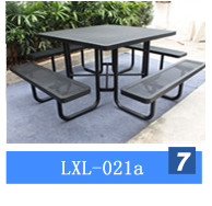 Waterproof Metal Picnic Table With Benches Anti Rust Durable Weather Resistant