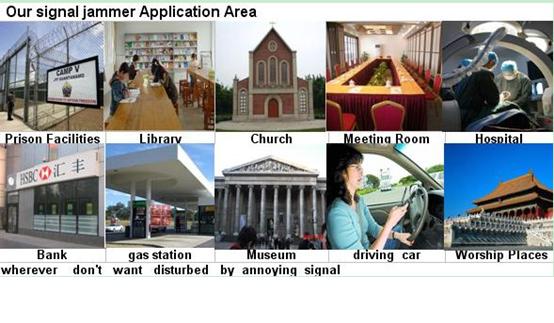 Wireless Cell Phone Signal Jammer CDMA GSM DCS PHS 3G , Five Antenna