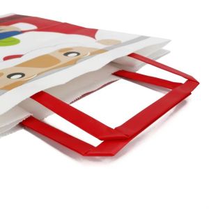 Kraft Paper Bag Flat Handle Biodegradable Coffee Food Take Away Paper Bags