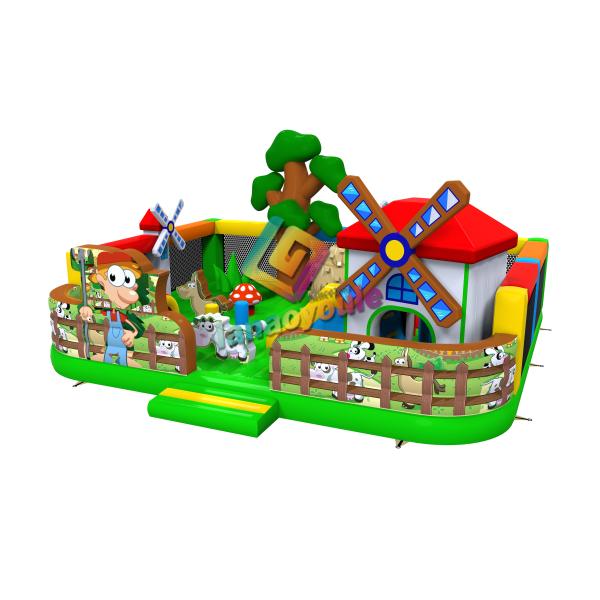 Buy Farm Theme Inflatable Play Park / Outdoor Inflatable Playground at wholesale prices