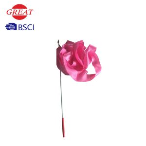 Quality 4m Rhythmic Gymnastics Ribbon With Sticker , Silk Rhythmic Gymnastics Ribbon for sale