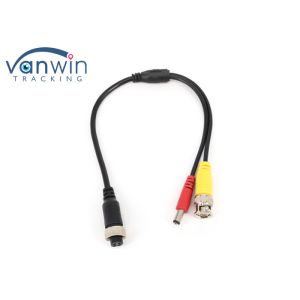 4 Pin Aviation Female M12 To BNC Male 24cm Monitor Plug Adapter