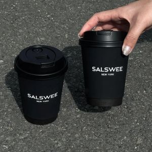 Disposable dual wallpaper cup customized eco-friendly hot cold drink coffee cup