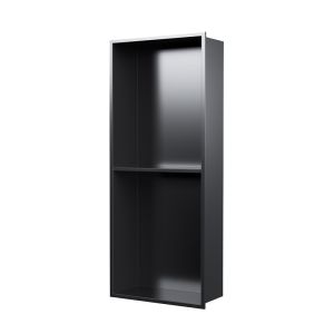 Lowes Custom Size 9 Inch Shower Accessories Shelf Wall Niche in Waterproof Black