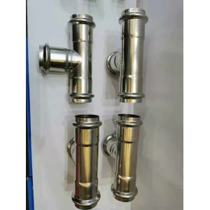 Sanitary 316l Stainless Steel Reducer Tee With Quick Connection Fitting