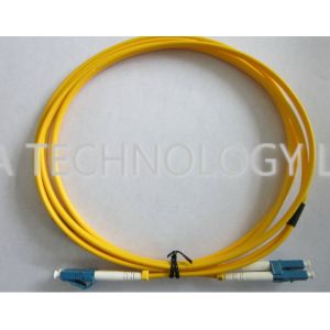 LC / UPC- LC / UPC SM Duplex Fiber Optic Patch Cord 2.0mm With Clip Zipcord