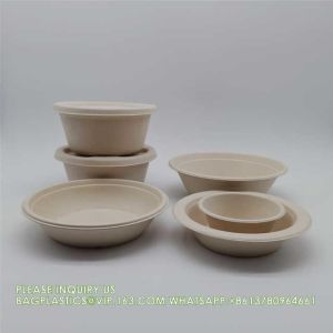 Eco Friendly Bowls 100% Compostable Disposable Biodegradable Sugarcane Bagasse