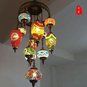 Mediterranean retro Cafe lighting living room restaurant hotel Bohemian