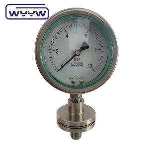 Temperature resist diaphragm pressure gauge
